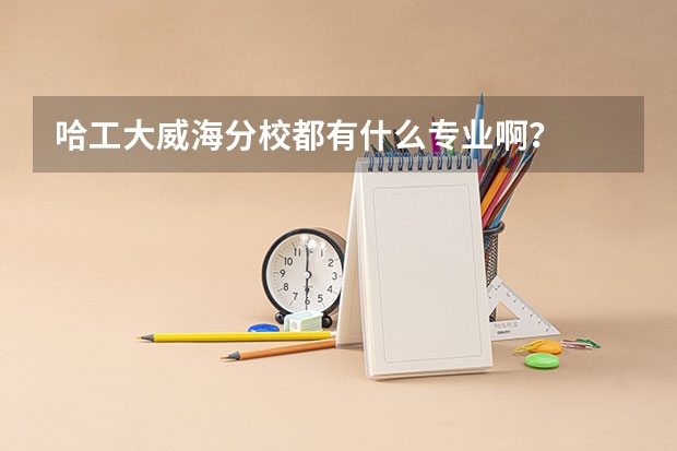 哈工大威海分校都有什么专业啊？