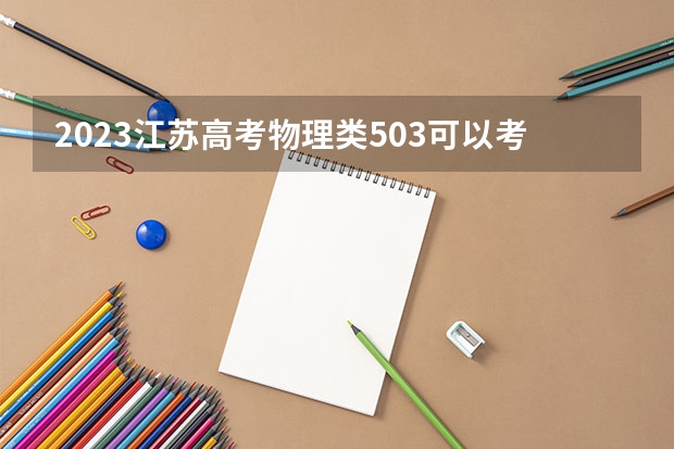 2023江苏高考物理类503可以考上什么大学