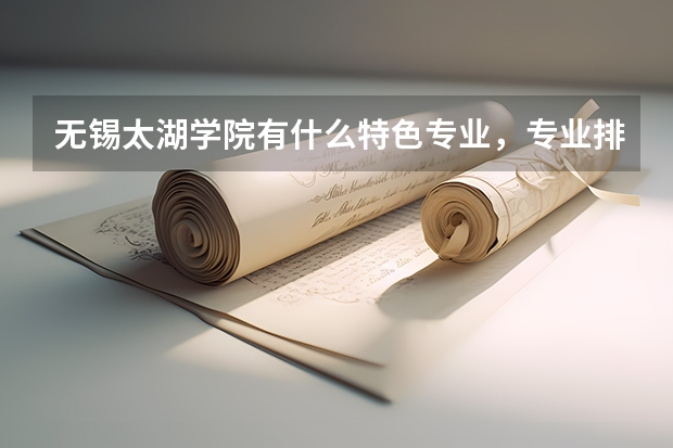 无锡太湖学院有什么特色专业,专业排名如何