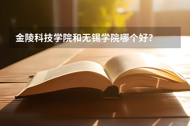 金陵科技学院和无锡学院哪个好?