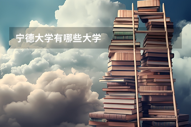 宁德大学有哪些大学