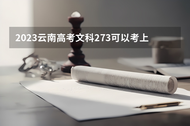 2023云南高考文科273可以考上什么大学