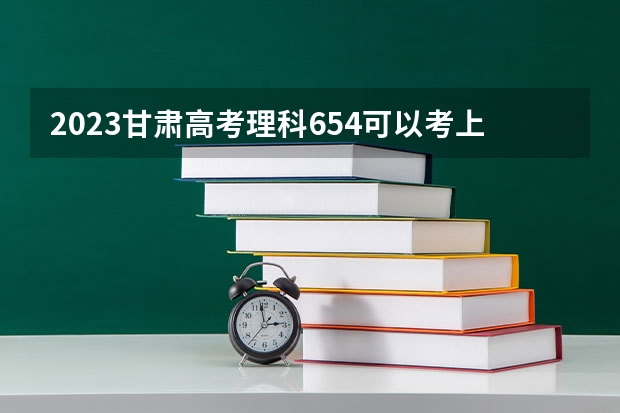 2023甘肃高考理科654可以考上什么大学