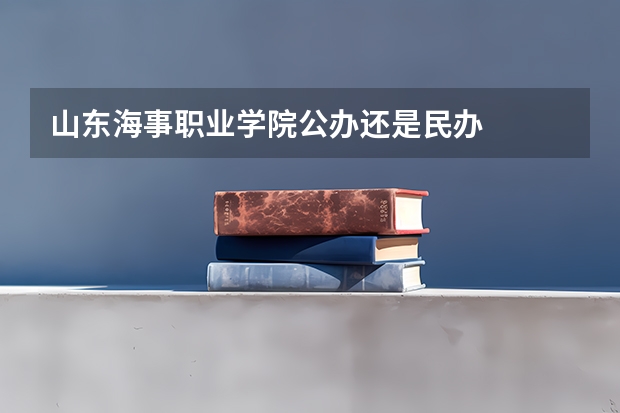 山东海事职业学院公办还是民办