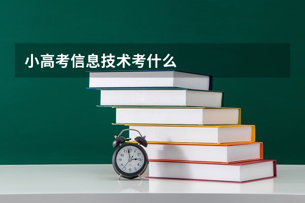 小高考信息技术考什么