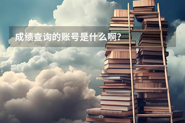 成绩查询的账号是什么啊？