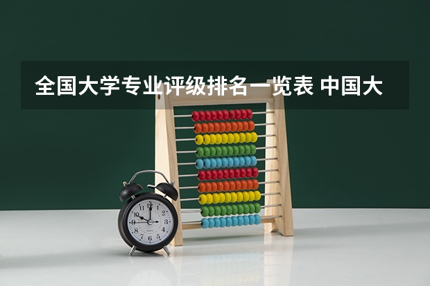 全国大学专业评级排名一览表 中国大学专业排名