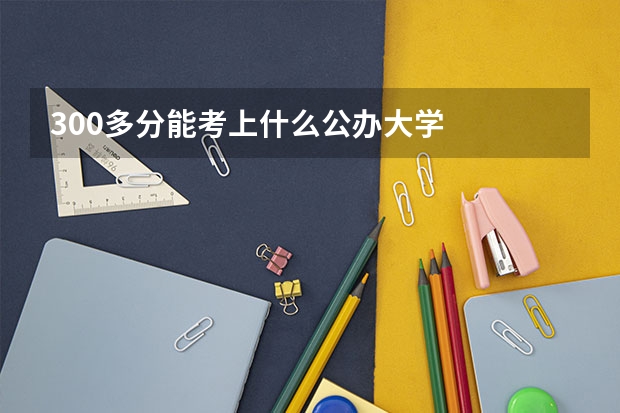300多分能考上什么公办大学