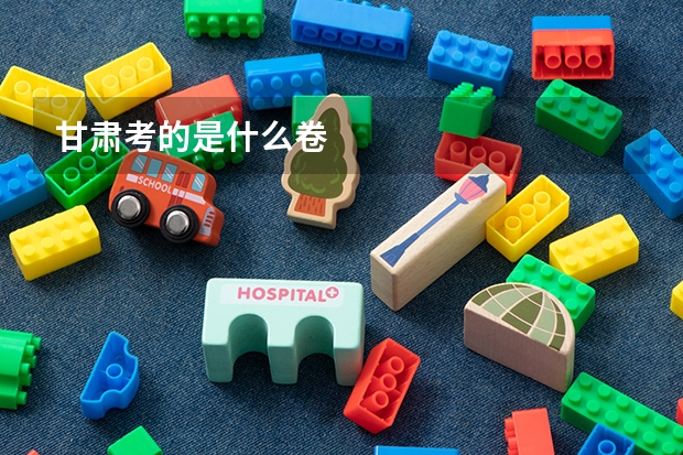 甘肃考的是什么卷