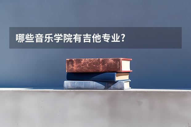 哪些音乐学院有吉他专业?