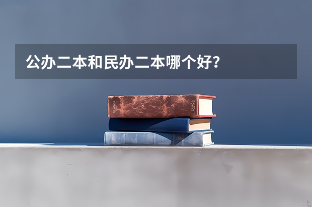 公办二本和民办二本哪个好？