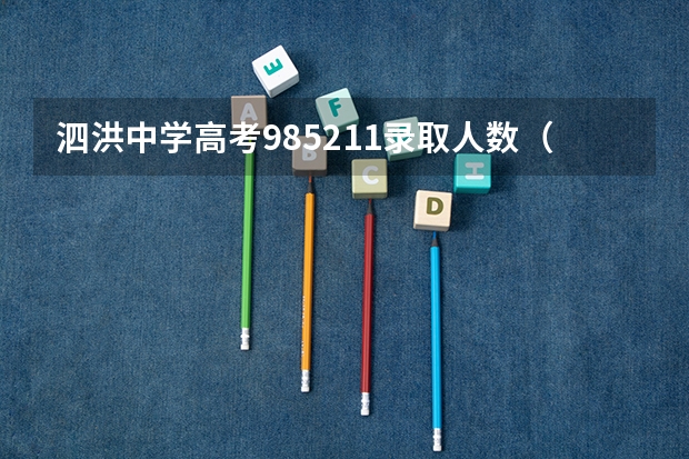 泗洪中学高考985211录取人数（中科大强基计划招生人数）