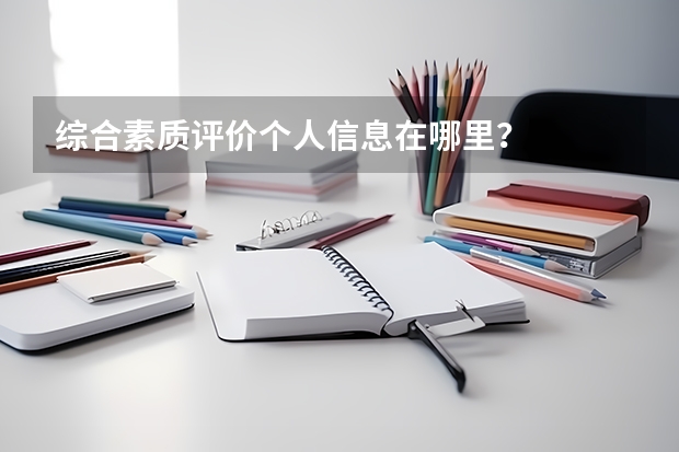 综合素质评价个人信息在哪里?