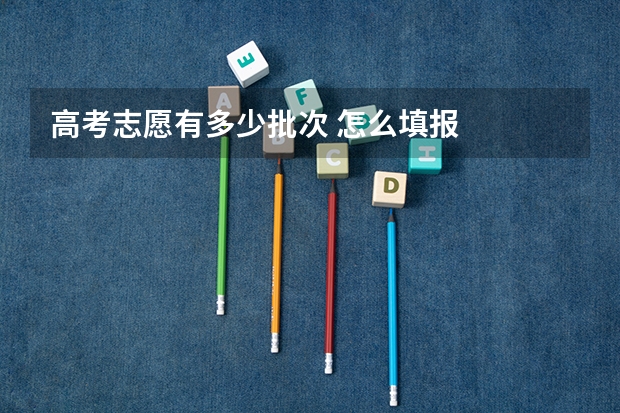 高考志愿有多少批次 怎么填报