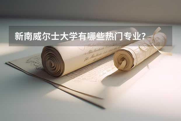 新南威尔士大学有哪些热门专业?