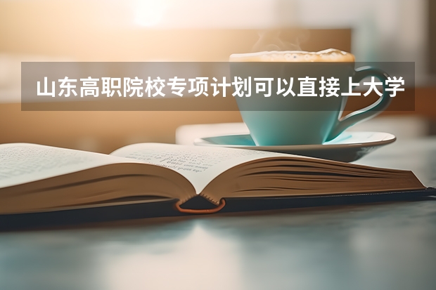 山东高职院校专项计划可以直接上大学吗