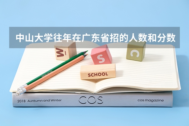 中山大学往年在广东省招的人数和分数线是多少