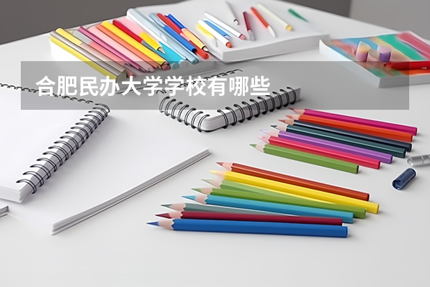 合肥民办大学学校有哪些