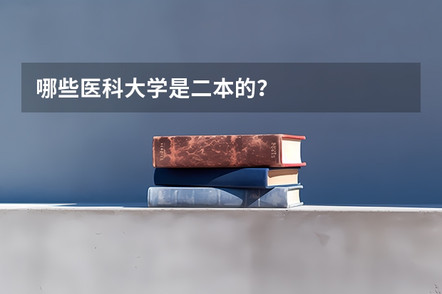 哪些医科大学是二本的？