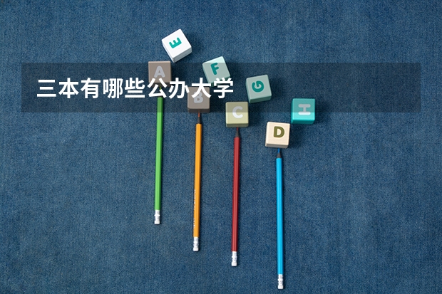 三本有哪些公办大学