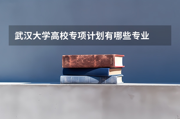 武汉大学高校专项计划有哪些专业