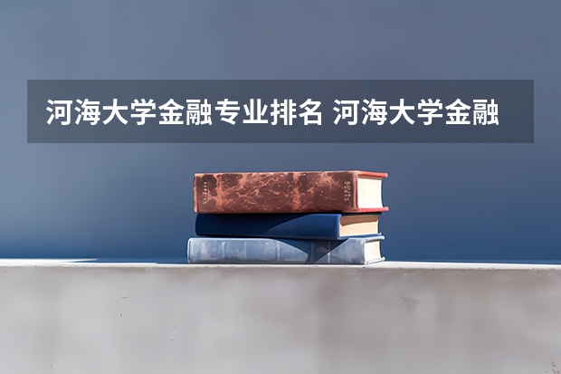 河海大学金融专业排名 河海大学金融专硕分数线