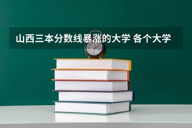 山西三本分数线暴涨的大学 各个大学在山西的录取分数线