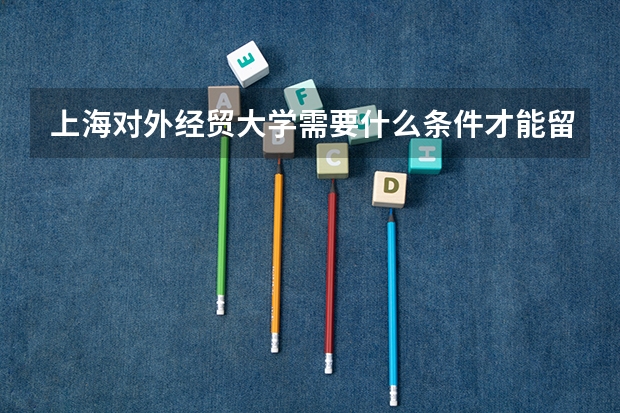 上海对外经贸大学需要什么条件才能留校任教