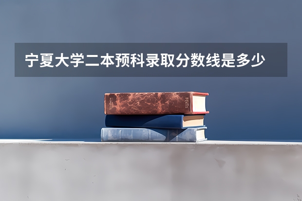宁夏大学二本预科录取分数线是多少