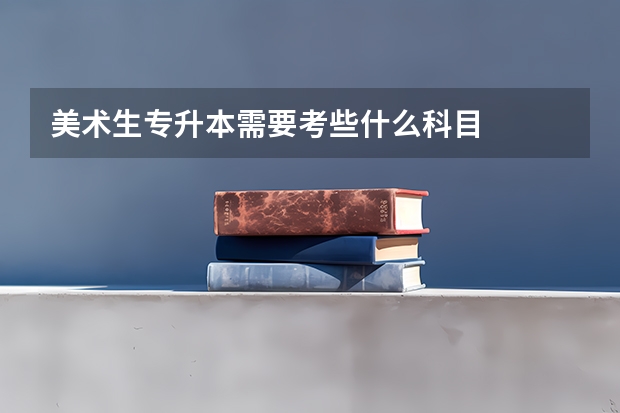 美术生专升本需要考些什么科目