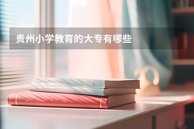 贵州小学教育的大专有哪些