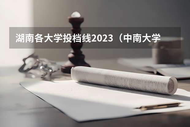 湖南各大学投档线2023（中南大学在湖南录取位次）