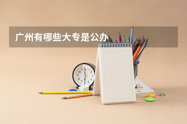 广州有哪些大专是公办