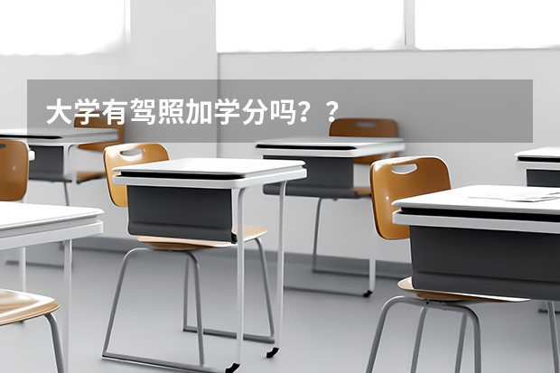 大学有驾照加学分吗??
