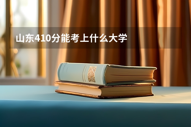 山东410分能考上什么大学