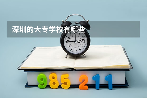深圳的大专学校有哪些