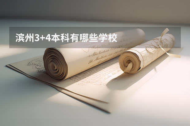 滨州3+4本科有哪些学校