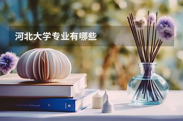 河北大学专业有哪些