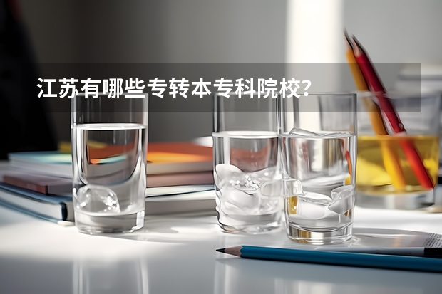 江苏有哪些专转本专科院校？