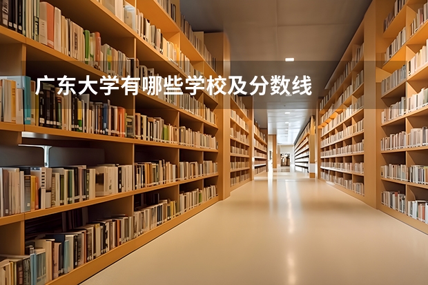 广东大学有哪些学校及分数线