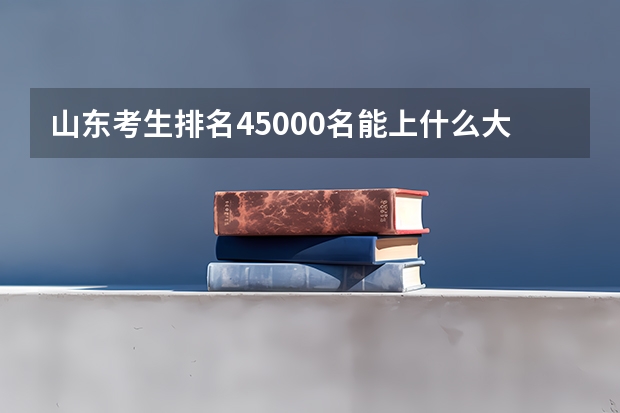 山东考生排名45000名能上什么大学？