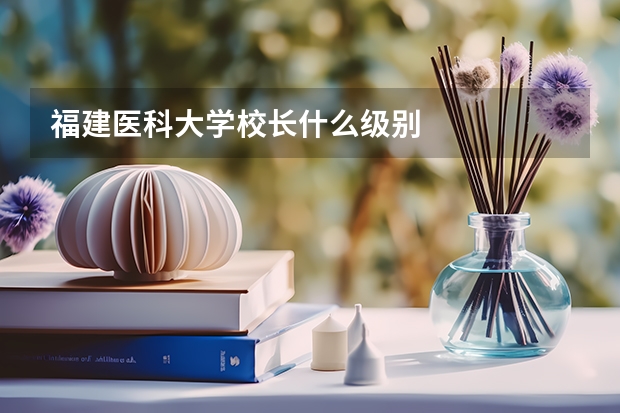 福建医科大学校长什么级别