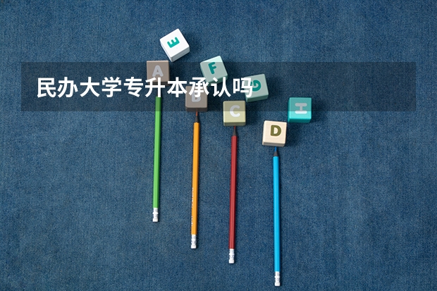 民办大学专升本承认吗