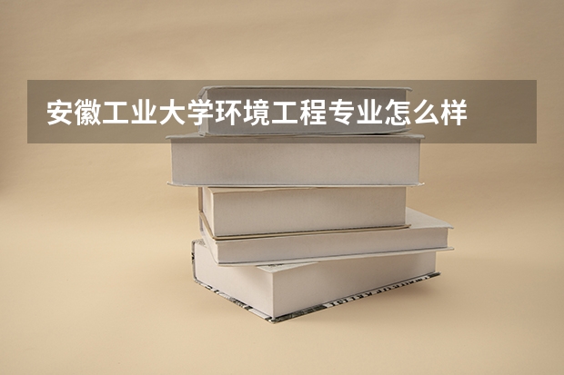 安徽工业大学环境工程专业怎么样