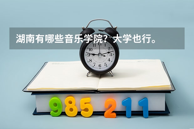 湖南有哪些音乐学院？大学也行。