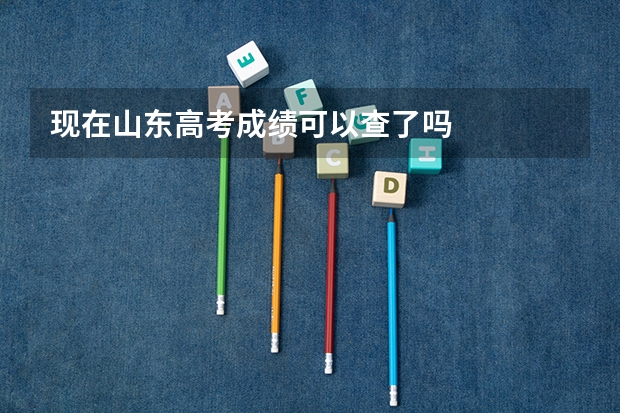 现在山东高考成绩可以查了吗