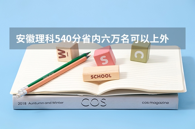 安徽理科540分省内六万名可以上外省哪些大学？