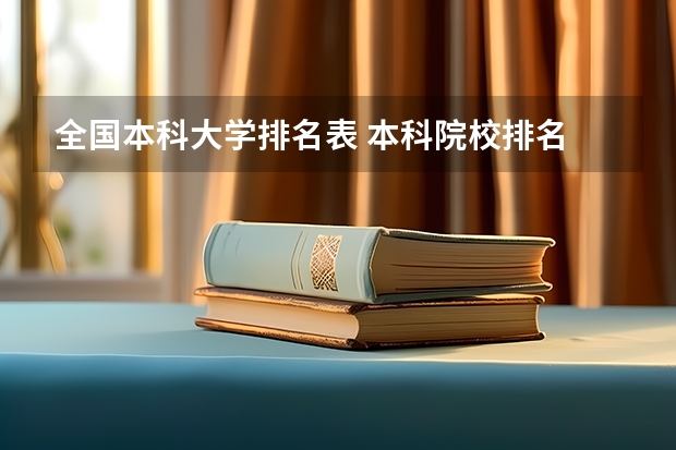 全国本科大学排名表 本科院校排名