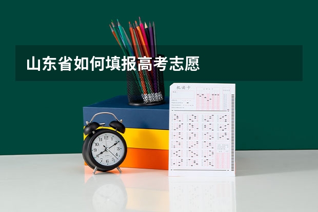 山东省如何填报高考志愿