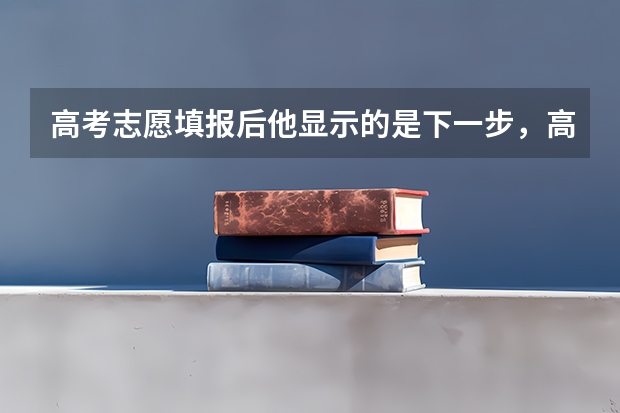 高考志愿填报后他显示的是下一步，高考志愿填报怎么保存